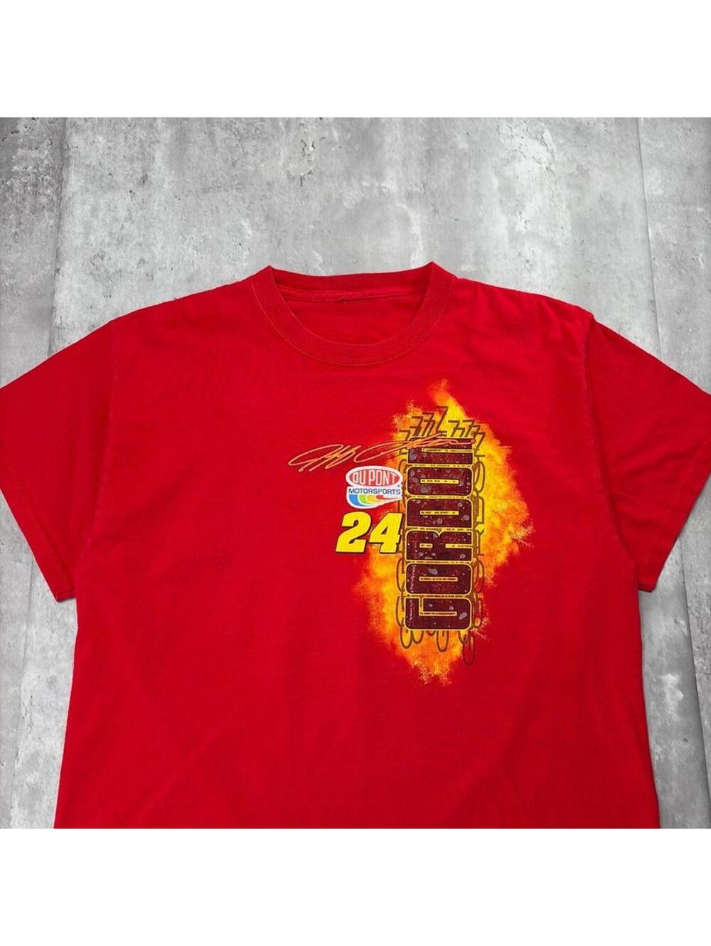 Vintage Red Jeff Gordon 24 DuPont NASCAR Racing T Shirt - Picture 3 of 8